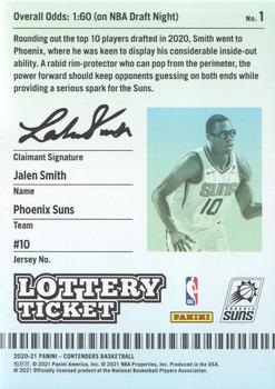 2020-21 Panini Contenders - Lottery Ticket #1 Jalen Smith Back