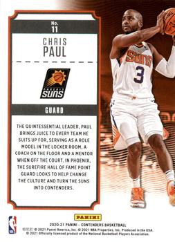 2020-21 Panini Contenders - MVP Contenders #11 Chris Paul Back