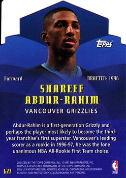 1997-98 Topps - Generations #G27 Shareef Abdur-Rahim Back