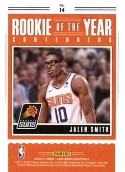 2020-21 Panini Contenders - Rookie of the Year Contenders #14 Jalen Smith Back