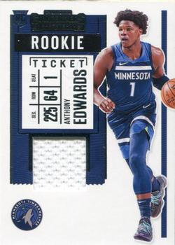 2020-21 Panini Contenders - Rookie Ticket Swatches #RS-AEW Anthony Edwards Front