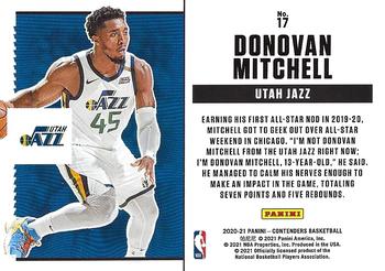 2020-21 Panini Contenders - Suite Shots #17 Donovan Mitchell Back