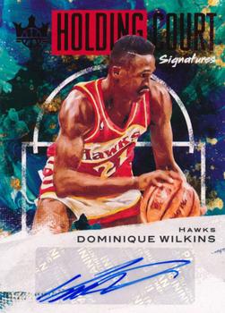 2020-21 Panini Court Kings - Holding Court Signatures Ruby #HC-DWL Dominique Wilkins Front