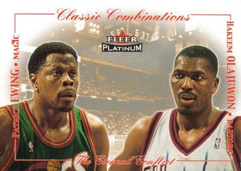 2001-02 Fleer Platinum - Classic Combinations Retail #6CC Hakeem Olajuwon / Patrick Ewing Front