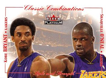 2001-02 Fleer Platinum - Classic Combinations Retail #8CC Kobe Bryant / Shaquille O'Neal Front