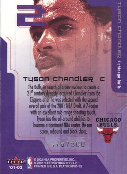 2001-02 Fleer Platinum - Lucky 13 #2 Tyson Chandler Back