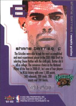 2001-02 Fleer Platinum - Lucky 13 #6 Shane Battier Back