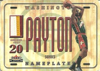 2001-02 Fleer Platinum - Nameplates #NNO Gary Payton Front
