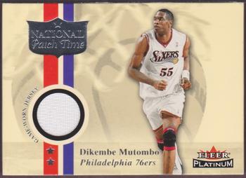 2001-02 Fleer Platinum - National Patch Time #NNO Dikembe Mutombo Front