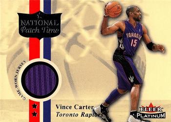 2001-02 Fleer Platinum - National Patch Time #NNO Vince Carter Front