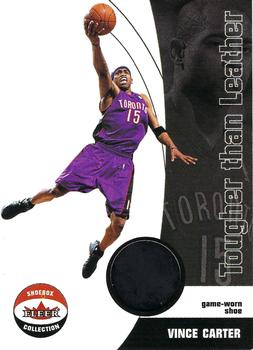 2001-02 Fleer Shoebox - Tougher Than Leather Shoes #NNO Vince Carter Front