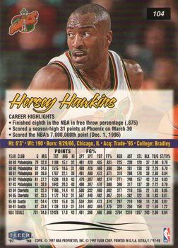 1997-98 Ultra #104 Hersey Hawkins Back