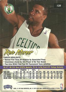 1997-98 Ultra #139 Ron Mercer Back