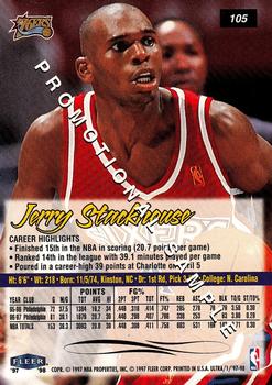 1997-98 Ultra #105 Jerry Stackhouse Back