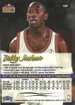 1997-98 Ultra #189 Bobby Jackson Back