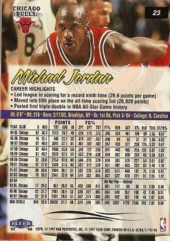 1997-98 Ultra #23 Michael Jordan Back