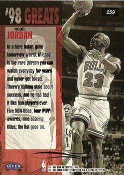 1997-98 Ultra #259 Michael Jordan Back