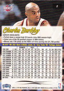 1997-98 Ultra #2 Charles Barkley Back