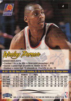 1997-98 Ultra #4 Wesley Person Back