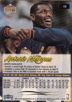 1997-98 Ultra #13 Antonio McDyess Back