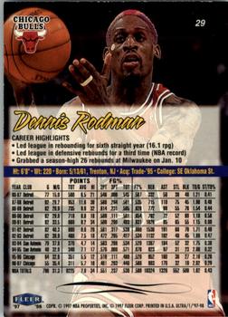1997-98 Ultra #29 Dennis Rodman Back