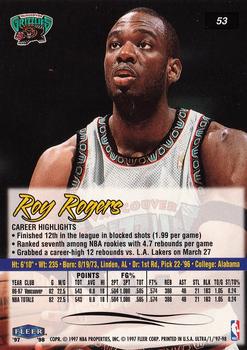 1997-98 Ultra #53 Roy Rogers Back