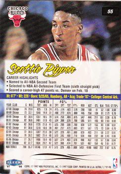 1997-98 Ultra #55 Scottie Pippen Back