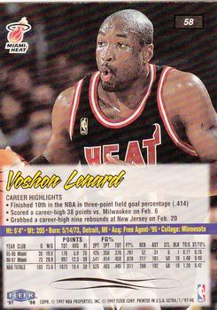 1997-98 Ultra #58 Voshon Lenard Back