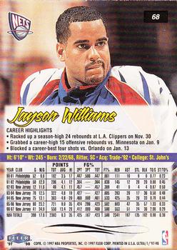 1997-98 Ultra #68 Jayson Williams Back