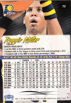 1997-98 Ultra #73 Reggie Miller Back