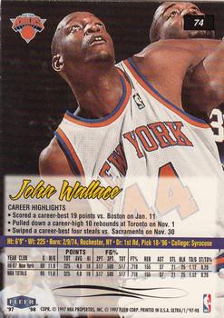 1997-98 Ultra #74 John Wallace Back