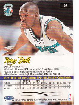 1997-98 Ultra #90 Tony Delk Back