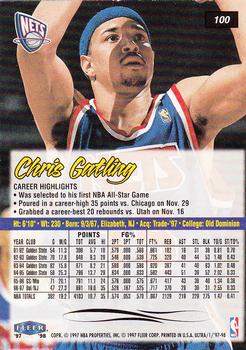 1997-98 Ultra #100 Chris Gatling Back