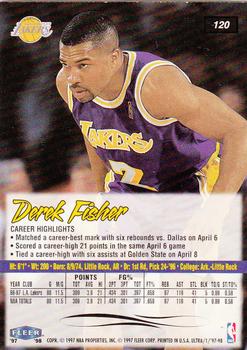 1997-98 Ultra #120 Derek Fisher Back