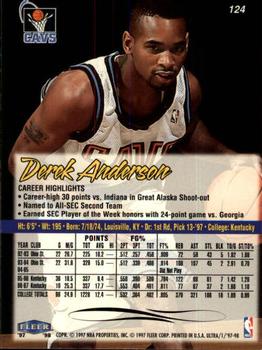 1997-98 Ultra #124 Derek Anderson Back
