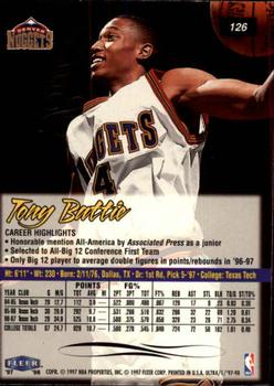 1997-98 Ultra #126 Tony Battie Back