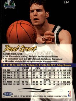 1997-98 Ultra #134 Paul Grant Back