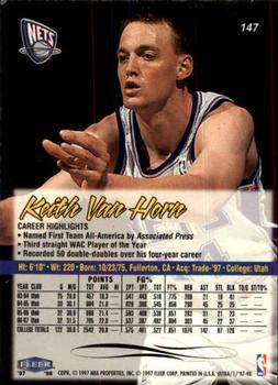1997-98 Ultra #147 Keith Van Horn Back