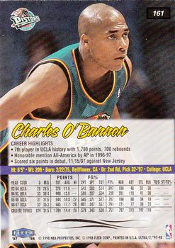 1997-98 Ultra #161 Charles O'Bannon Back