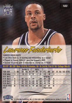1997-98 Ultra #183 Lawrence Funderburke Back