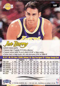 1997-98 Ultra #188 Jon Barry Back