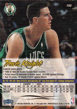 1997-98 Ultra #192 Travis Knight Back