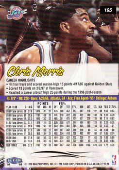1997-98 Ultra #195 Chris Morris Back