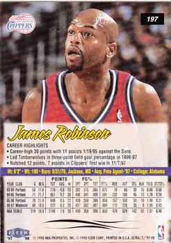 1997-98 Ultra #197 James Robinson Back