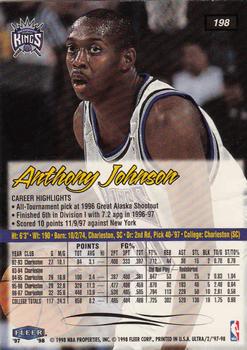 1997-98 Ultra #198 Anthony Johnson Back