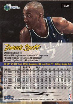 1997-98 Ultra #199 Dennis Scott Back