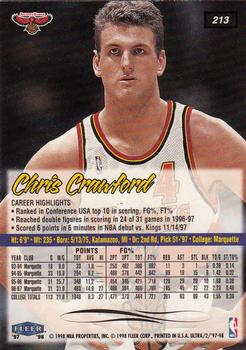 1997-98 Ultra #213 Chris Crawford Back