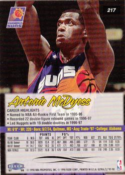 1997-98 Ultra #217 Antonio McDyess Back