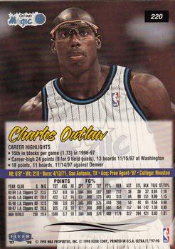 1997-98 Ultra #220 Charles Outlaw Back