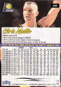1997-98 Ultra #244 Chris Mullin Back